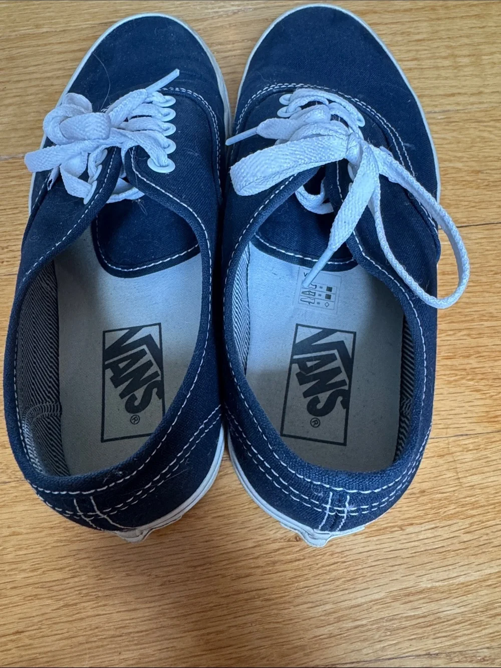 Vans Classic Low Top Sneakers in Navy and White